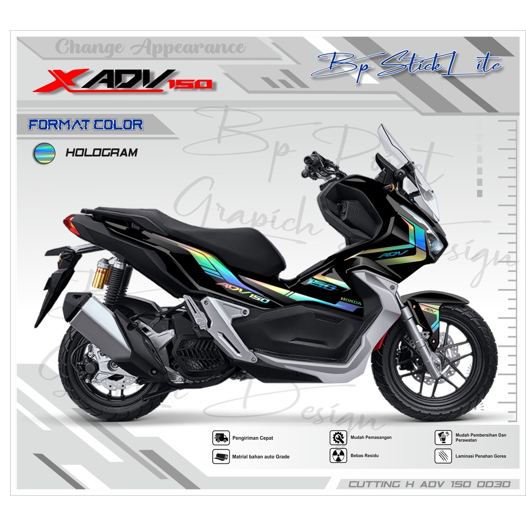 ADV 150 - CUTTING STICKER ADV 150 - STICKER CUTTING ADV 150 LIST VARIASI BODY MOTOR HONDA ADV 150 SP