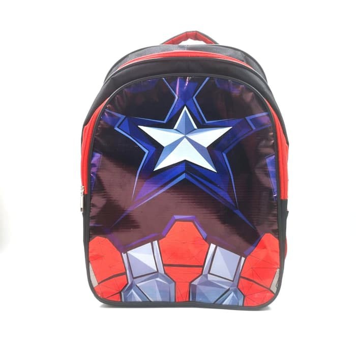 PA Tas Ransel Anak Sekolah TK / SD SUPERHERO OTOT Spiderman Captain America Batman 1358 1614 - TA031