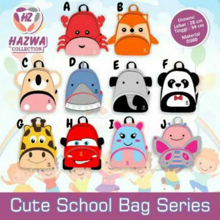 Tas Hazwa untuk anak Paud / TK sampai SD kelas 1