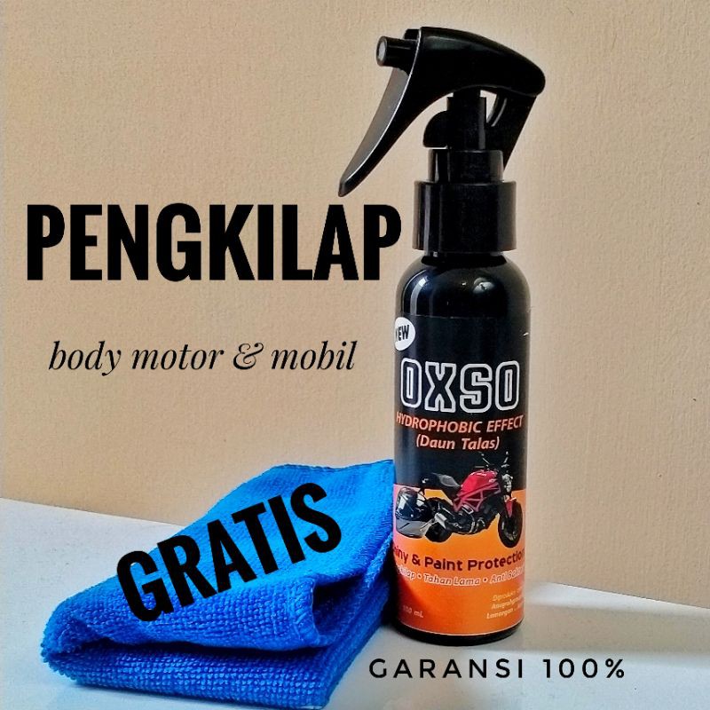 pengkilap body mobil motor kaca efek daun talas