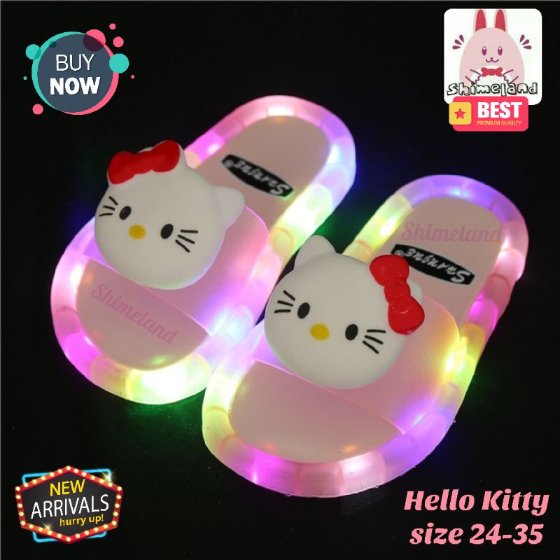 Sendal Anak Perempuan Led Hello Kitty Dan Conny Kado Sandal Slippers