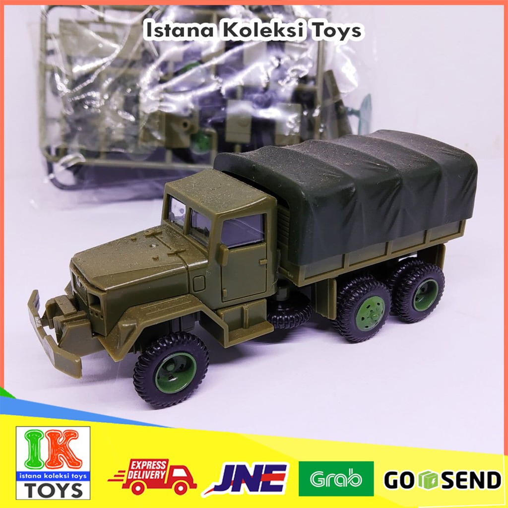 Mainan Koleksi Miniatur Truck Military US M35 Cargo Model Rakit