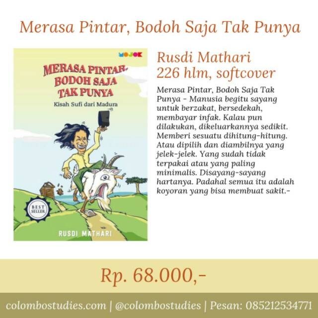 Merasa Pintar Bodoh Saja Tak Punya