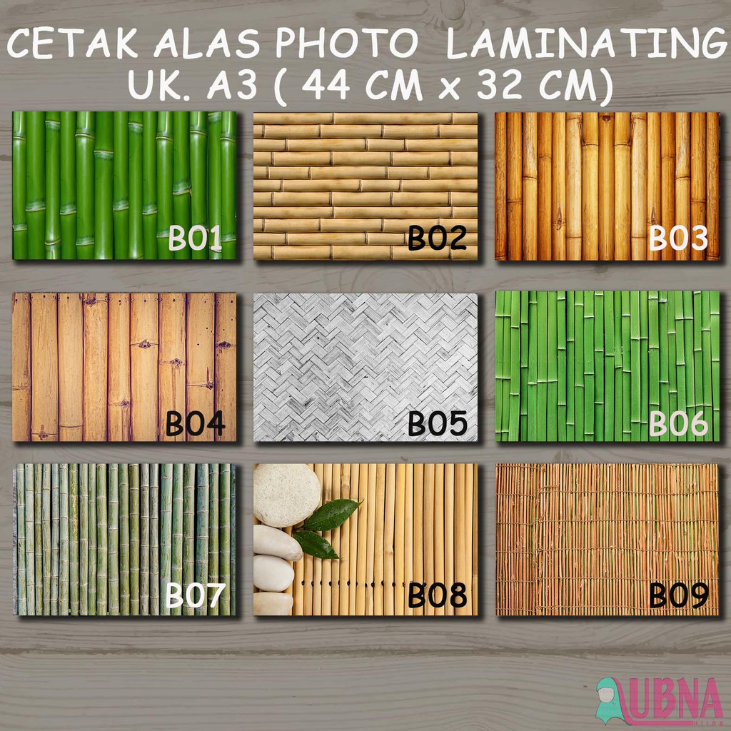 

Paling Murah....Alas Photo Foto Produk A3+ Laminating Murah Bambu vintage green