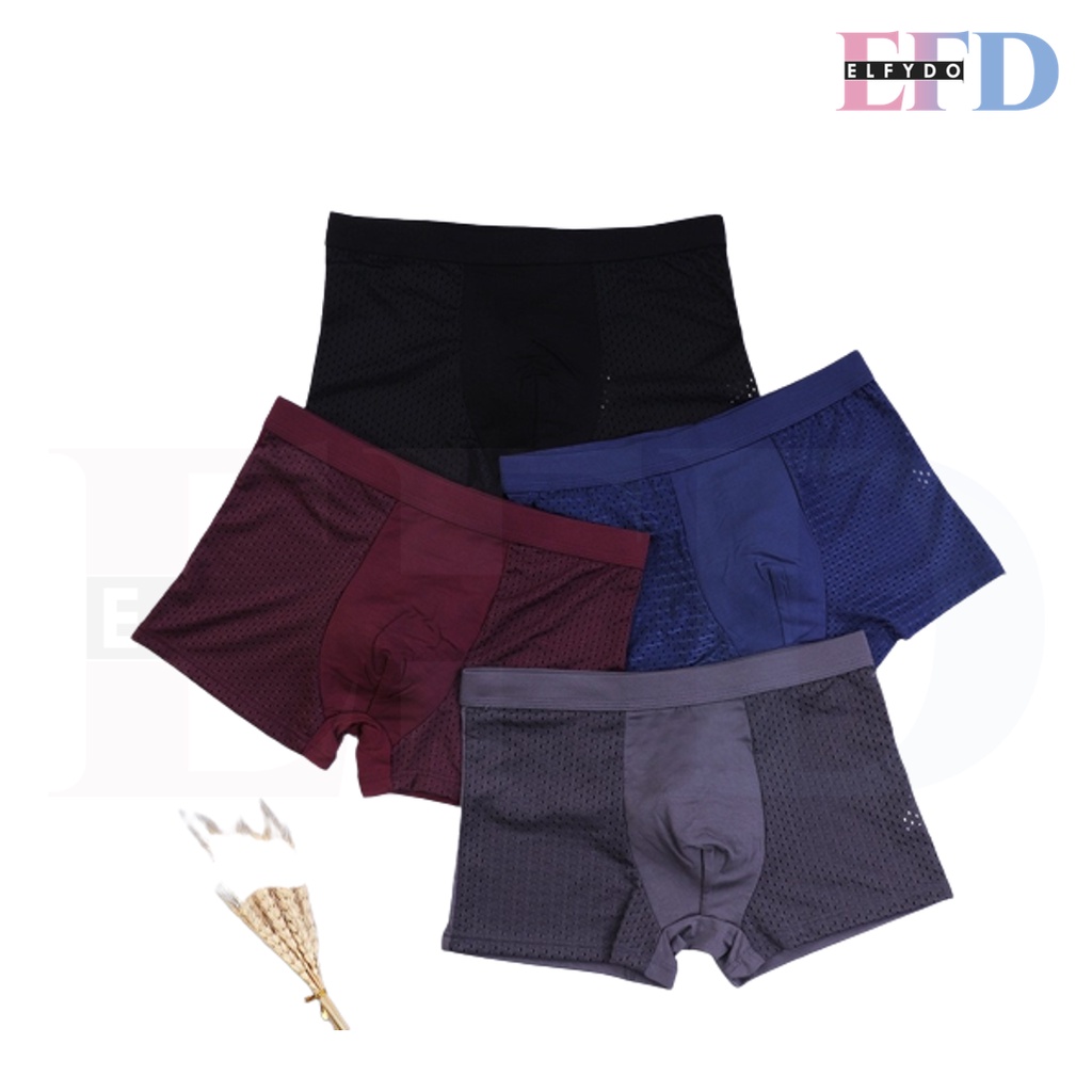 ELFYDO W237 Boxer Pria Celana Dalam Pria Dewasa Premium Quality Bahan Halus