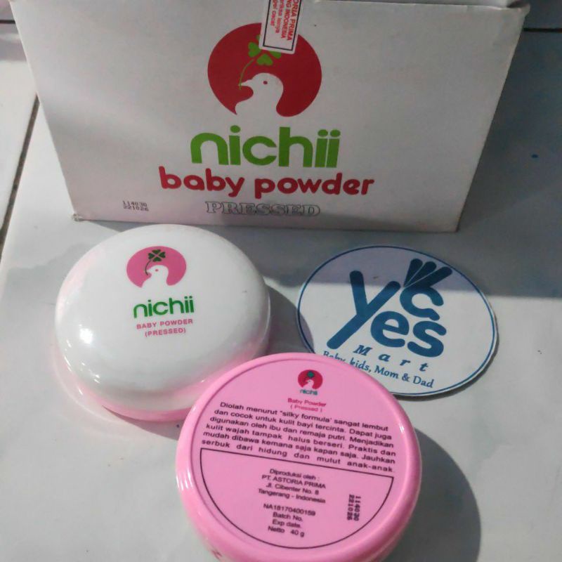 COD Nichii Baby Compact Powder Exp2026 Pressed Dewasa Remaja Bedak Wajah Muka Padat Bayi Nichi 40g Silky White