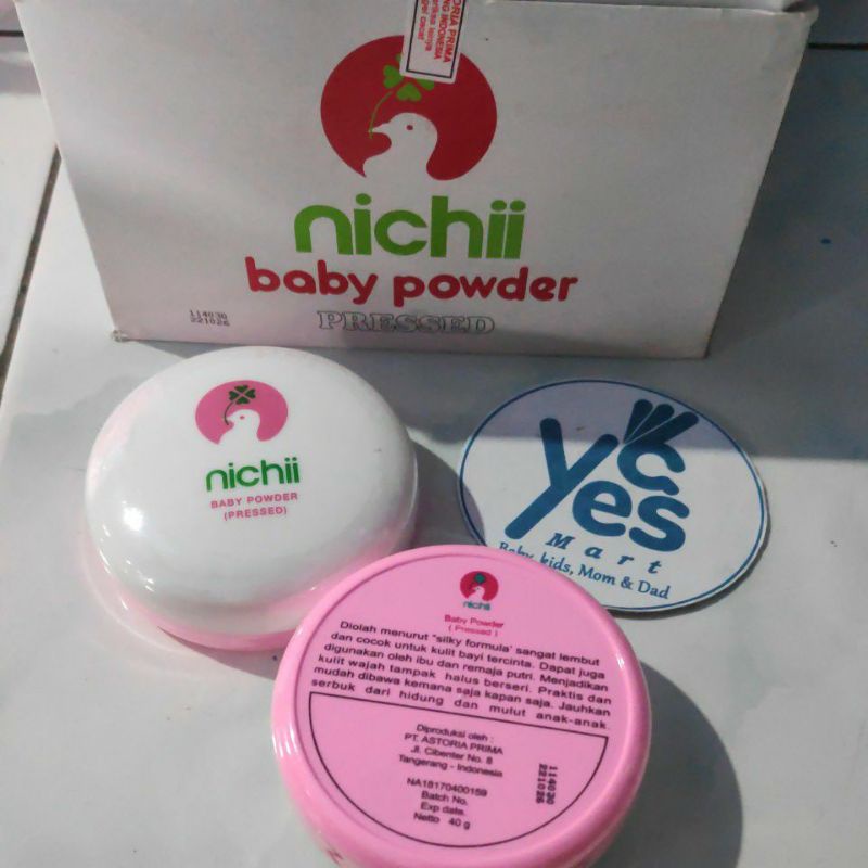 Bedak Wajah Padat Nichii Compact Powder Pressed Dewasa Remaja Nichi 40g Silky White