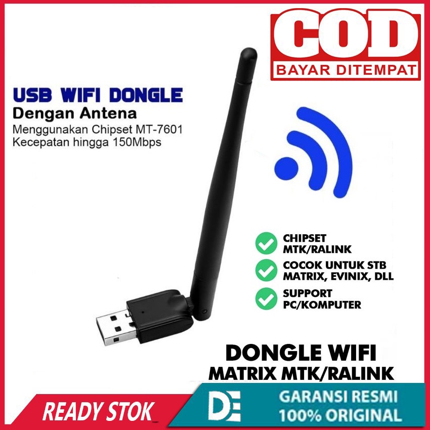 Matrix Wifi Dongle Usb MT7601 untuk Set Top Box DVBT2, support Matrix Apple, Evinix, Tanaka, Venus, Goldsat revo , Superhd, Evercoss dll