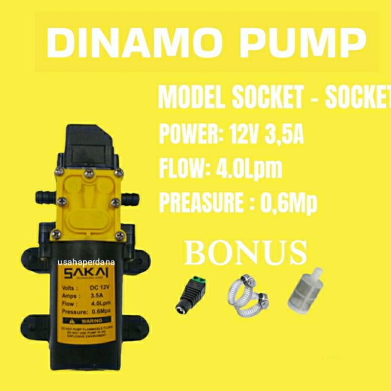 Dinamo PUMP SPRAYER DC 12 V / Mesin Pompa Air Cuci Motor Mobil AC Steam Pompa Pendorong Aquarium CBA