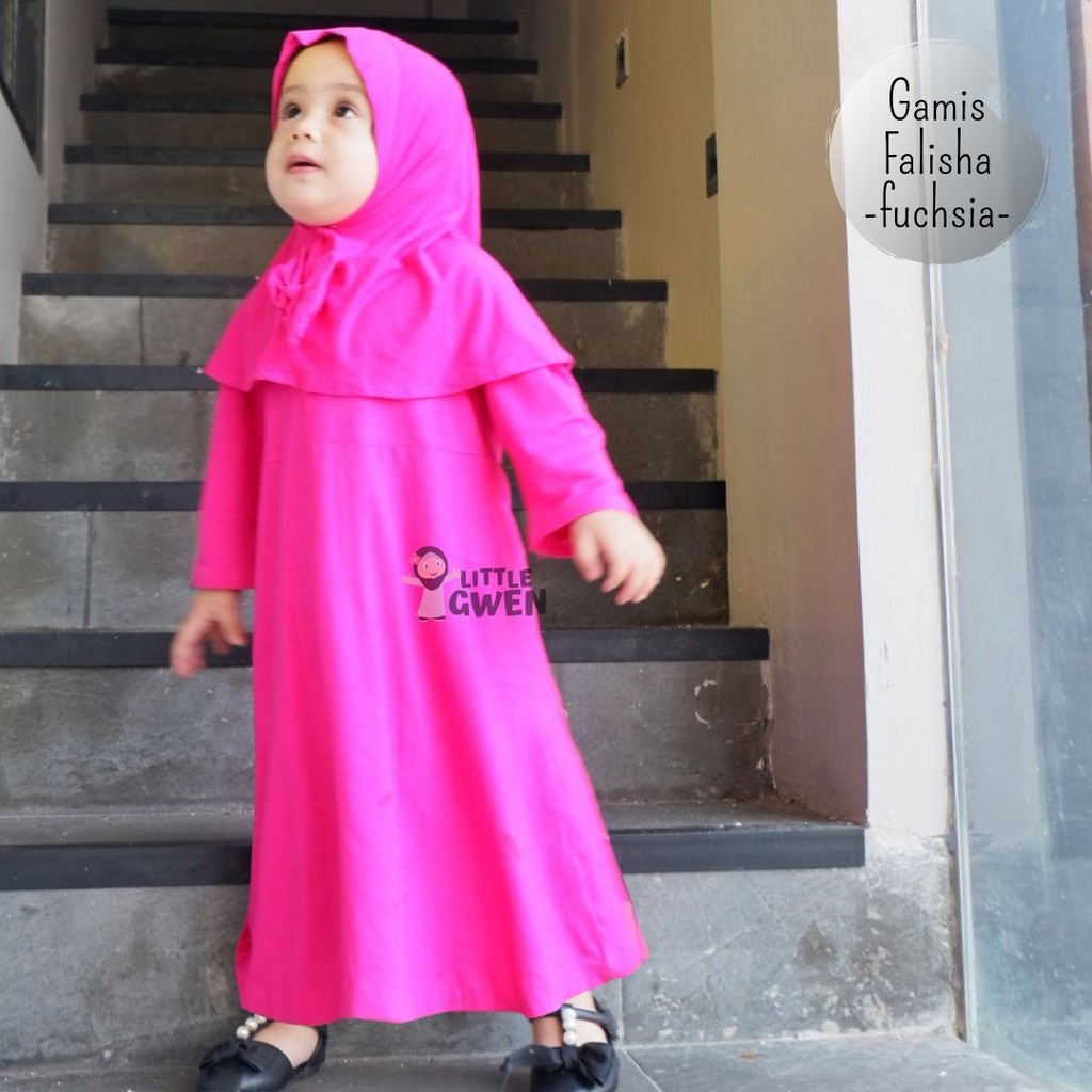 Gamis Anak Perempuan 0 Bulan - 5 Tahun Falisha / Gamis Bayi / Gamis Bayi Perempuan Rayon