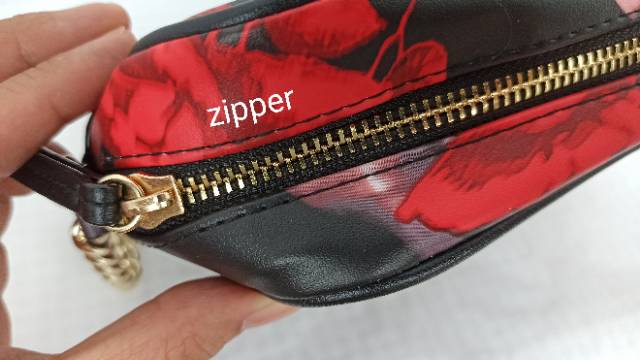 VICTORIA SECRET LEATHER FLORAL SLING BAG