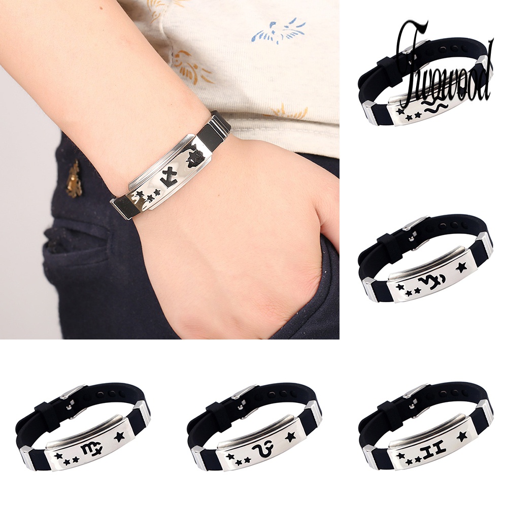 Gelang Bahan Stainless Steel Dan Silikon Untuk Pria