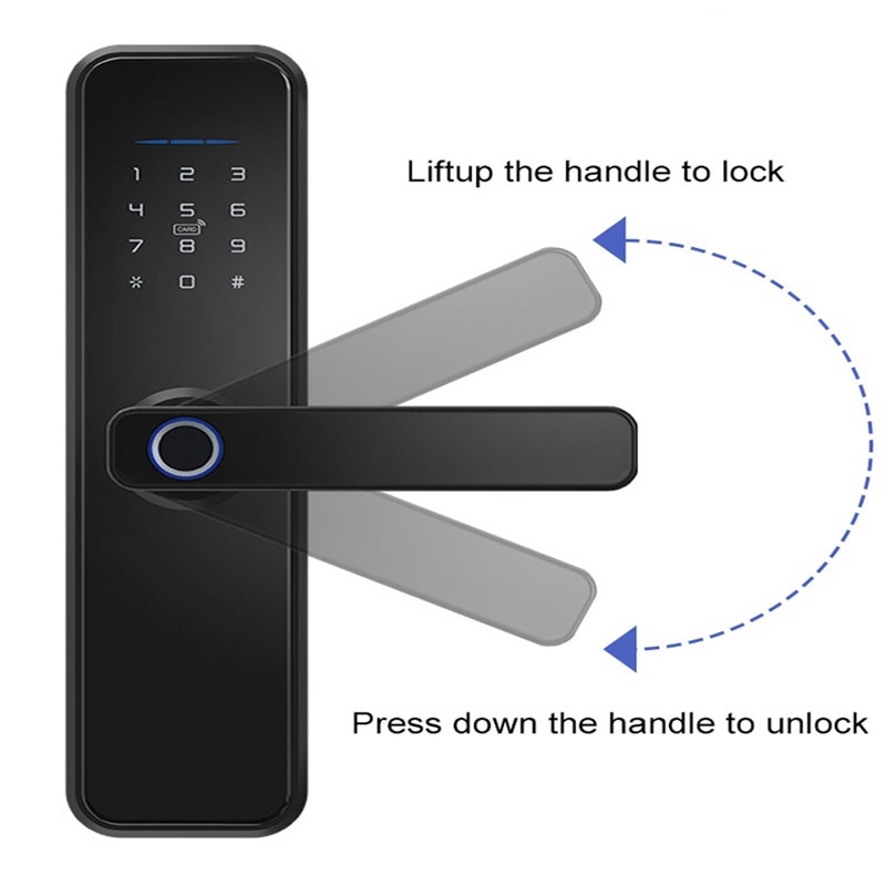 [SB] Smart Door Lock Digital Handle Kunci Pintu handle Sidik Jari Fingerprint Password - Smart Home smart door lock tuya