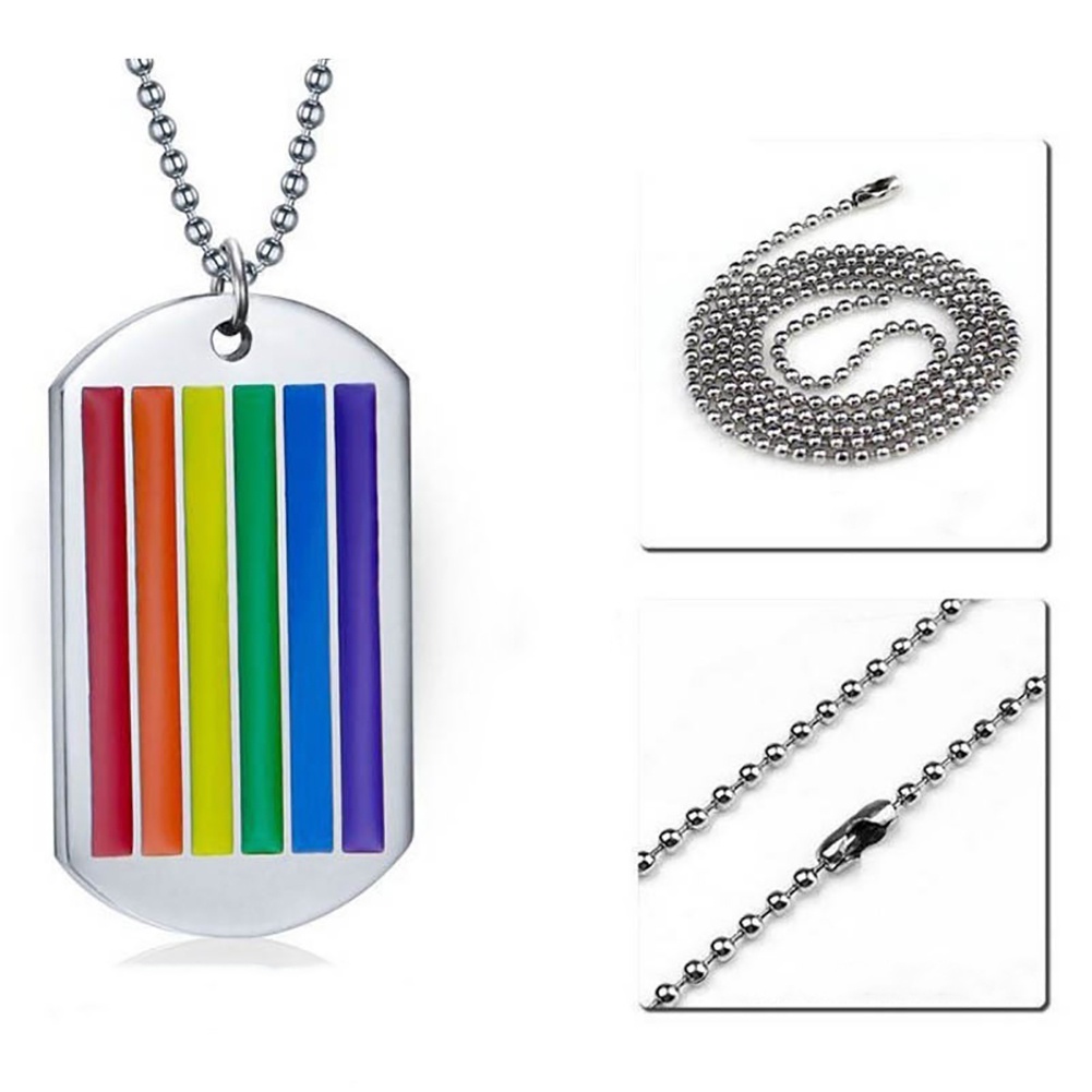 Hu Hu Hu Hu Hu Alat Bantu Pasang Kacamata♡ Kalung Rantai Dengan Liontin Pelangi Untuk Wanita