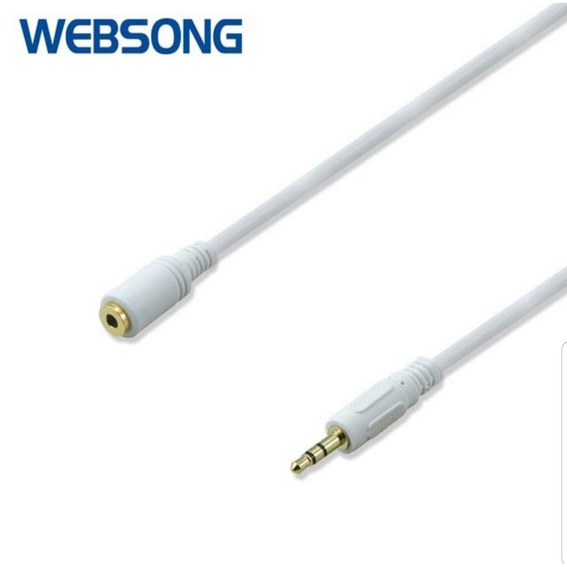 Kabel Audio AUX 3.5mm Male to Female 10M Gold Plated WEBSONG