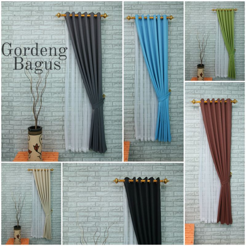 GORDEN JENDELA PENDEK MINIMALIS KAMAR TIDUR  DAN RUANG TAMU