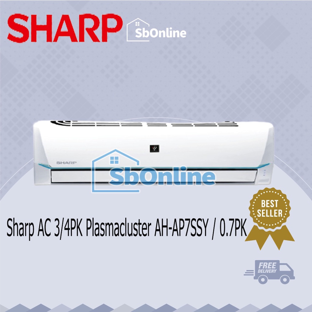 AC Sharp 0.75pk Plasma AH-AP7SSY AHAP7SSY 7SSY AP7SSY 0,75pk 3/4pk - Unit Only