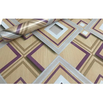 Wallpaper Sticker Motif ZigZag Kuning 5332  / Wallpaper New 2020 / Ukuran 9mx45cm