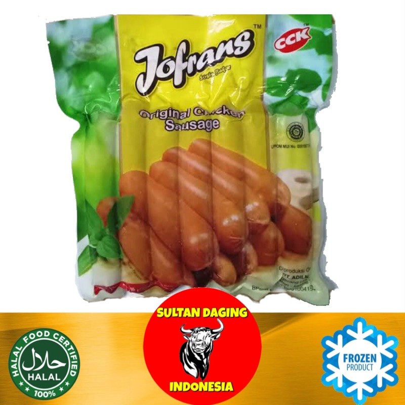 SOSIS AYAM BAKAR JOFRANS ORIGINAL CHICKEN SAUSAGE 500 GRAM/ SOSIS BAKAR/ SOSIS JUMBO/ SOSIS AYAM