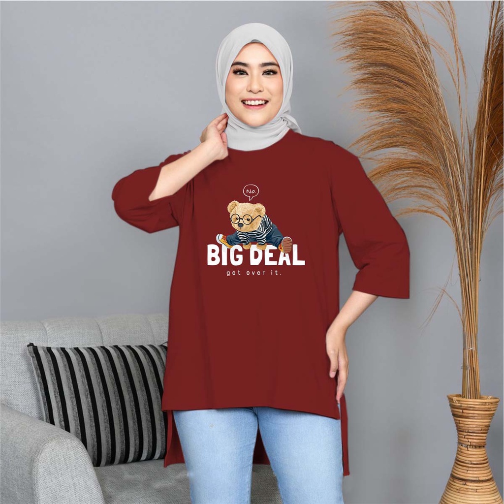 BC Tunik Basic Wanita Hijab's kaloborasi BEAR BIG DEAL