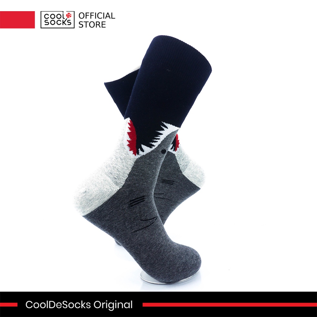 Kaos Kaki CoolDeSocks Original | Great White Bite