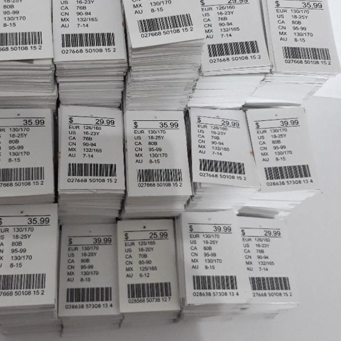 

Quality Control✅Hang tag (320 pcs). bonus tali gantungan ,Hangtag barcode harga price tag label harga tag dolar dollar import|RA7