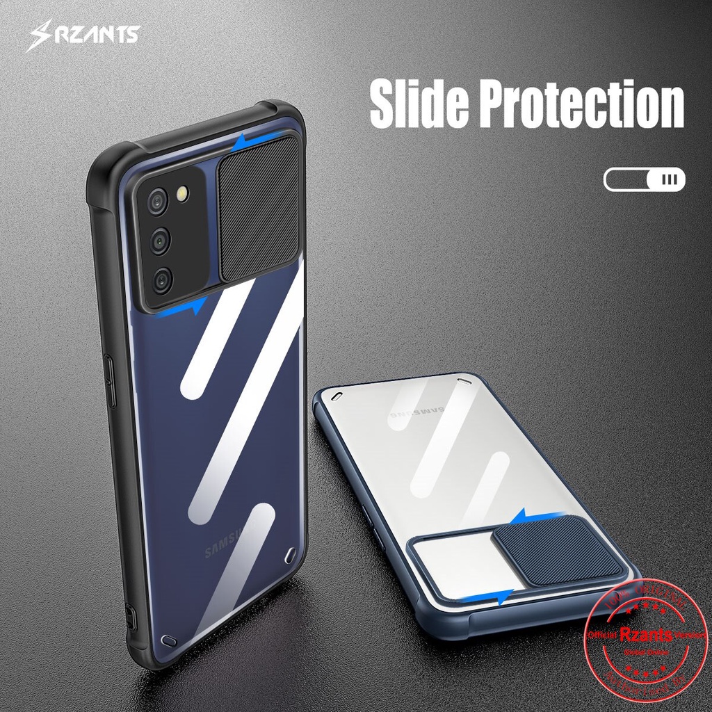 Case Samsng Galaxy A03S 2021 Armor Sliding Transparet Protection Camera Premium Casing