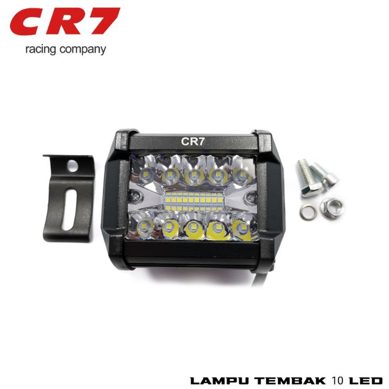 Lampu tembak sorot cree motor led cwl 20 led mata 3 susun terang 12v-36v 20 watt super terang universal motor dan mobil