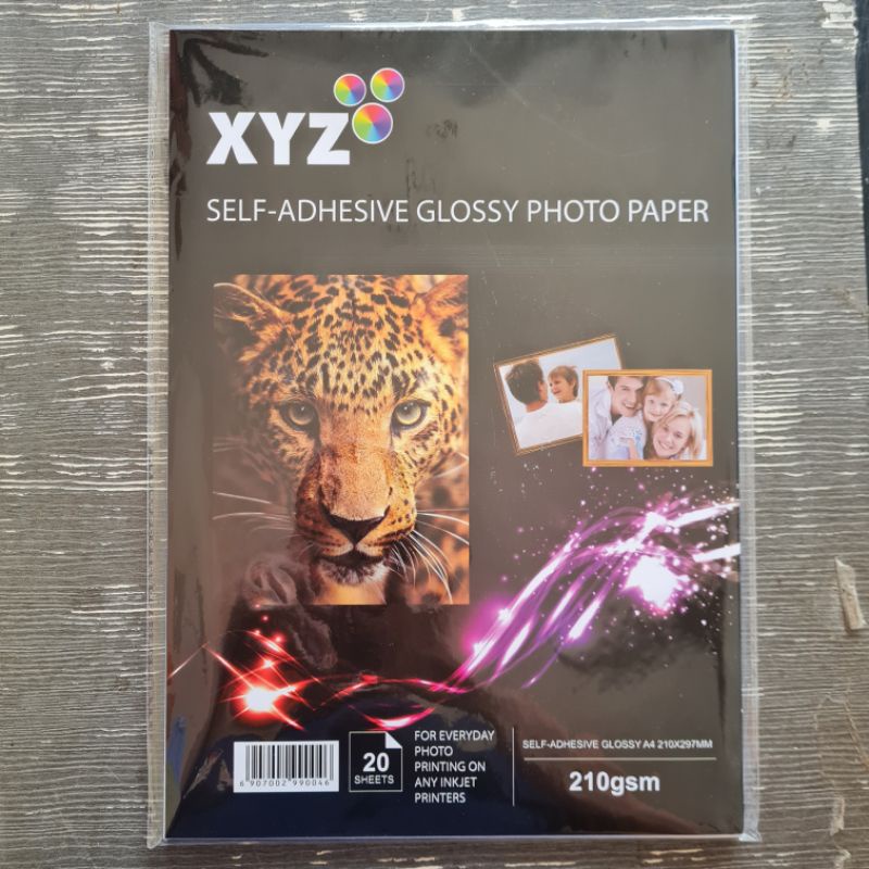 

Sticker Glossy XYZ ukuran A4 210gsm isi 20 lembar