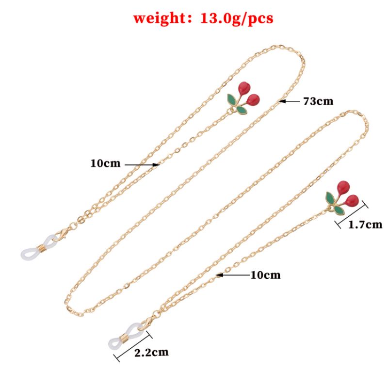 PROMO 6.6 Kalung Masker 2Fungsi 2in1 Liontin Bandul Cherry Rantai Kacamata Import Quality Termurah
