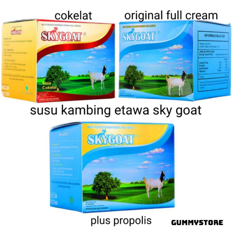

Susu Kambing etawa Sky goat rasa original cokelat dan propolis