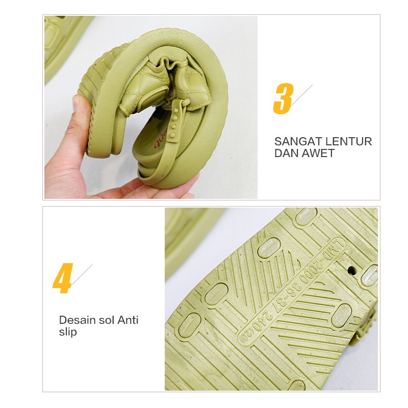 Sandal Wanita Tali 2 In 1 Jelly Sendal Jelly Sendal Wanita 2000-1