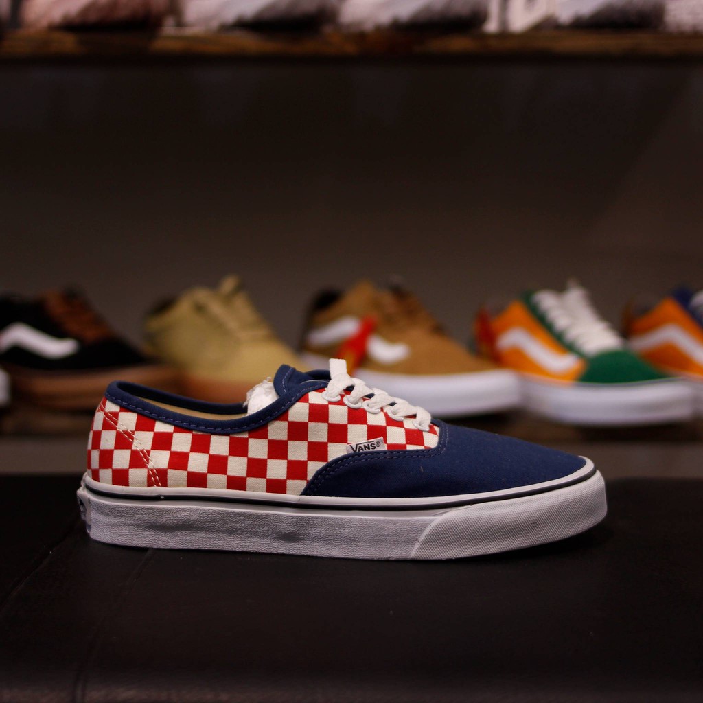 checkered authentic vans