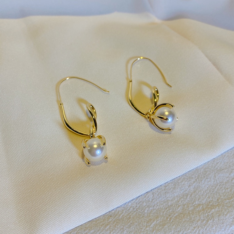 Anting Mutiara Bentuk Geometris Untuk Aksesoris