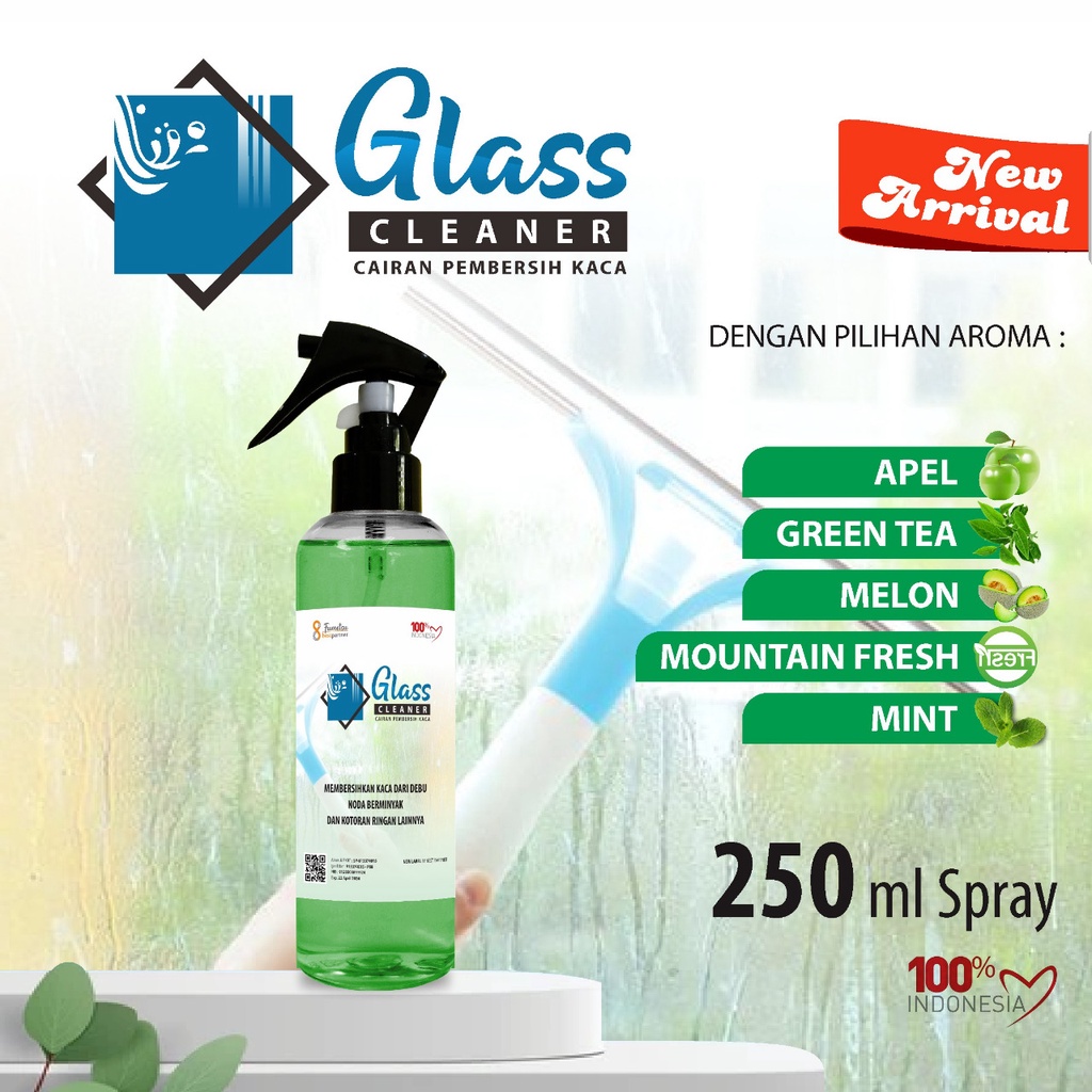 Cairan Pembersih Kaca Glass Cleaner Aroma Segar Kemasan 250ML Spray