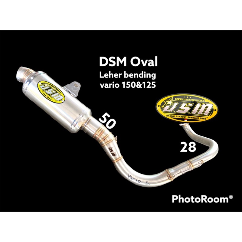 Knalpot Dsm oval d50 Vario 150 bending vario 125 bending ATAS
