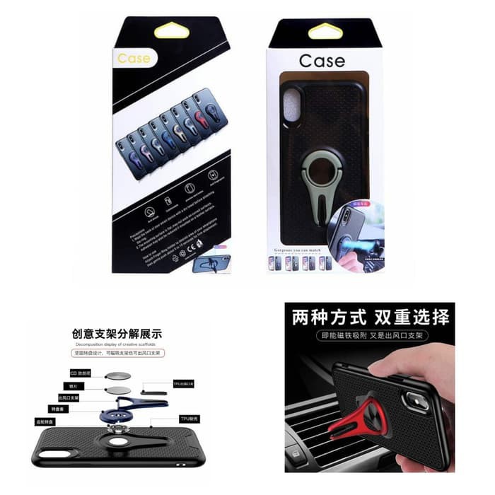 Oppo A1K Soft Case 3 in 1 Magnet Stand Jepit AC