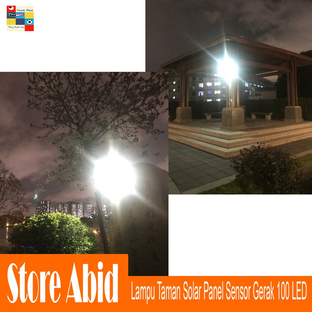 Lampu Taman Dinding Lampu Solar Tenaga Surya Panel Sensor Gerak Outdoor 100 LED - HW1015