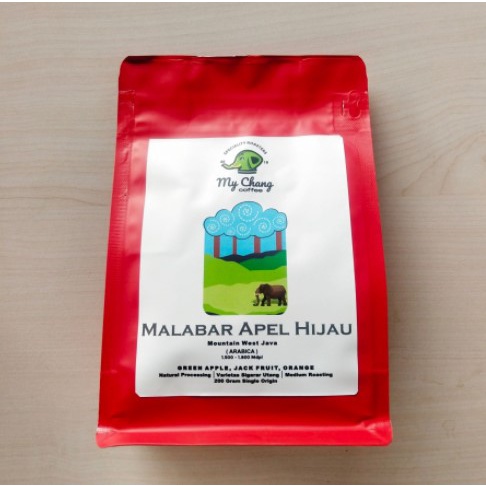 

Roast bean Kopi Arabika Malabar Apel Hijau Medium Roast 200 gr Single Origin