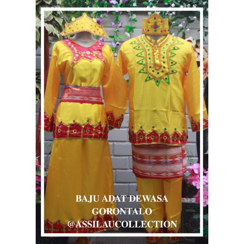 Baju adat Gorontalo dewasa satuan (Laki/Cewek)