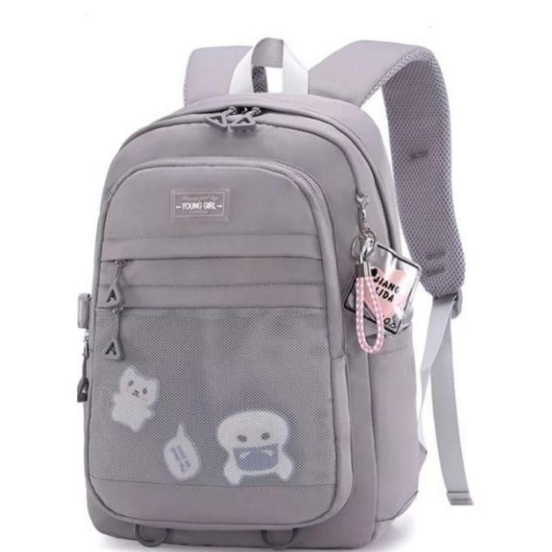 Qisswa_Tas Ransel Anak Perempuan Young Girl Tas Sekolah Anak SD SMP SMA SMK MADRASAH Backpack Anak Cewek Murah Fashion Korea Remaja Wanita Untuk Kado Pacar