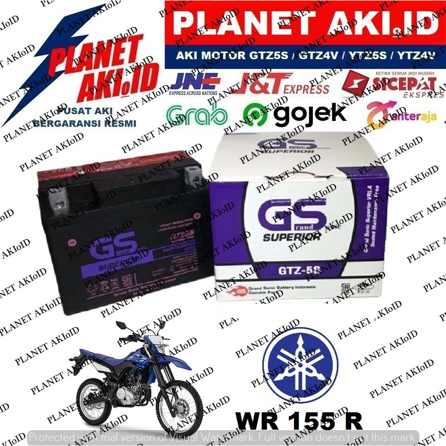 Aki Motor Yamaha WR 155 R 155R GTZ5S Accu Kering MF