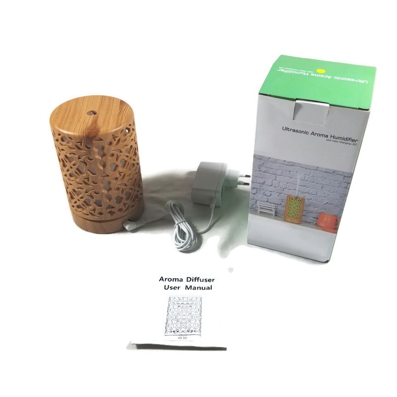 H52 - Wooden Humidifier Aroma Diffuser 7 Color LED 150ML - KJR-071