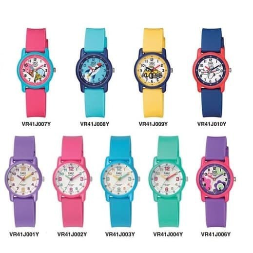 SALE 7.7 Jam Tangan Anak Lucu Rubber Motif Analog Original Q&amp;Q QNQ QQ VR41 VR41J Series