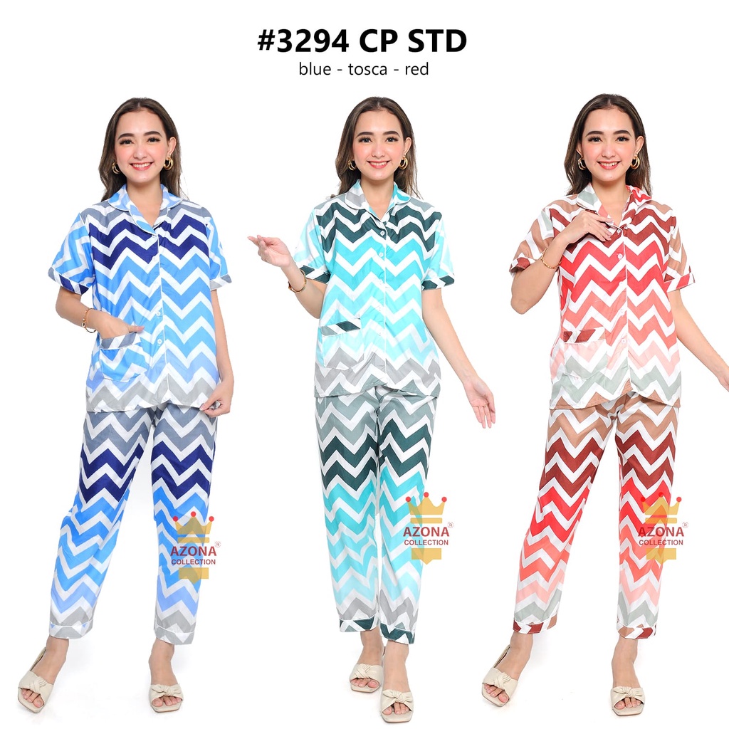 Dtree .baju tidur piyama dewasa cp motif zig zag / baju tidur dewasa cp katun eropa