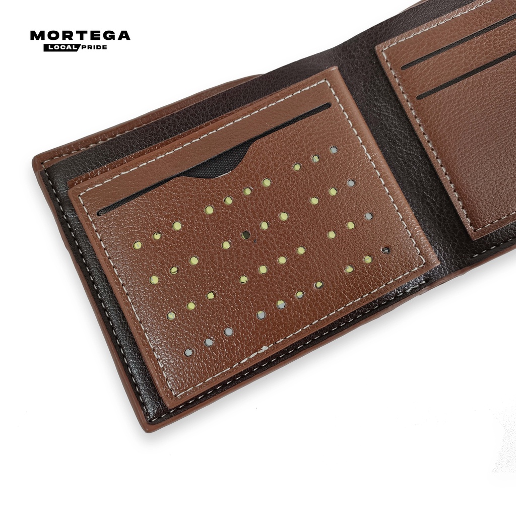 Dompet Lipat Pria Mortega Casual Wallet - Dompet Original Mortega Kulit Sintetis - Leather Wallet - dompet cowok