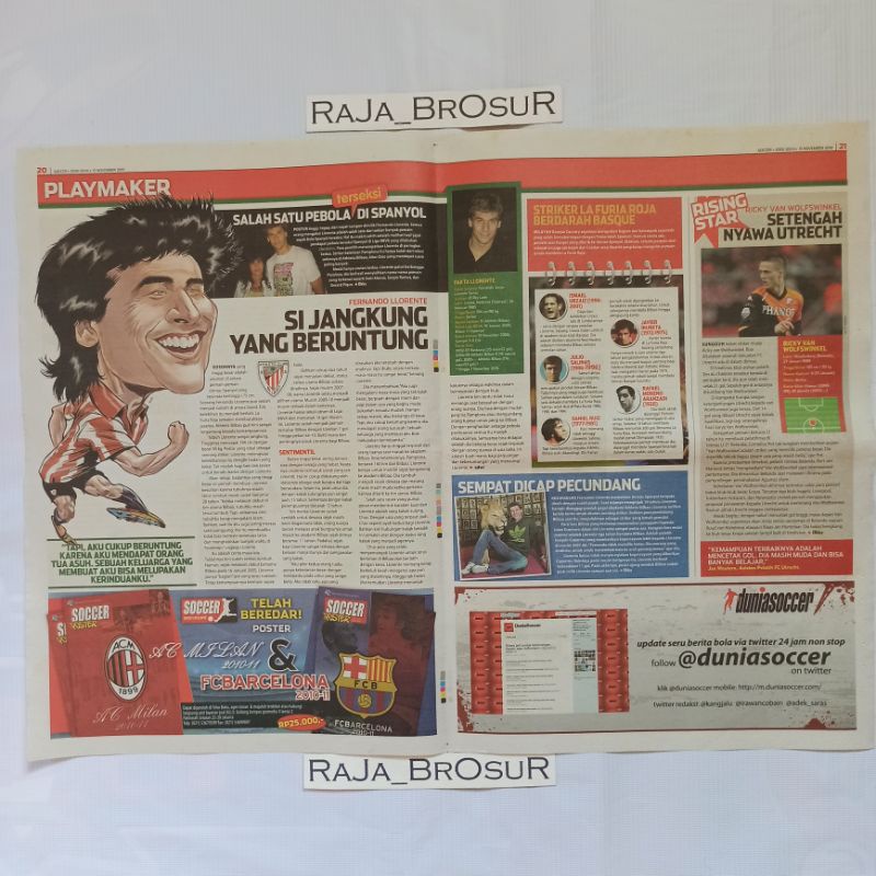 Rubrik koran soccer playmaker Fernando Llorente Athletic Bilbao