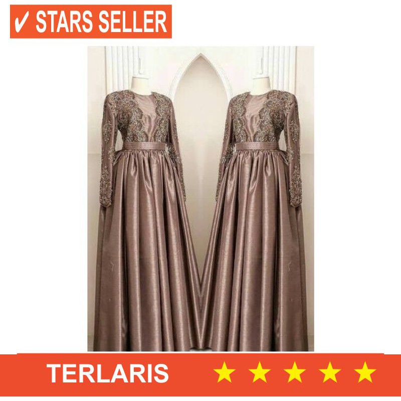 VANILA HIJAB MURAH BARU DRESS JUMBO BESAR LD 110 XL XXL XXXL / HOPYLOVY - Gamis Wanita Terbaru