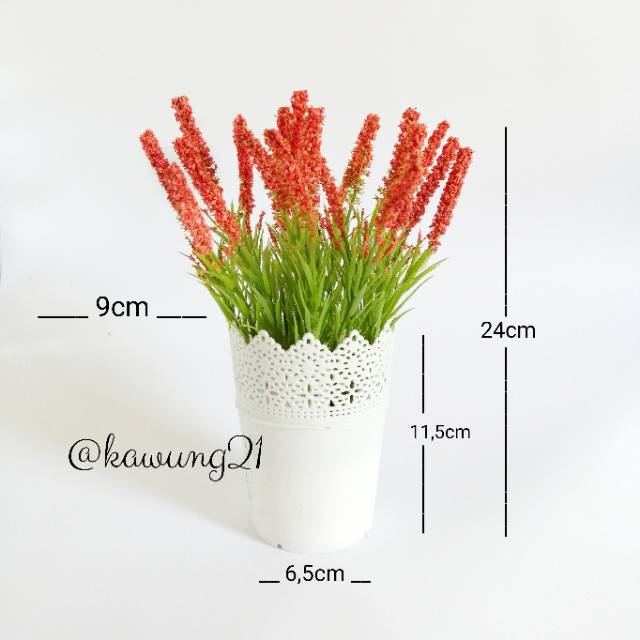 VB03 Buket Bunga Tanaman Rumput Artificial Cantik Unik