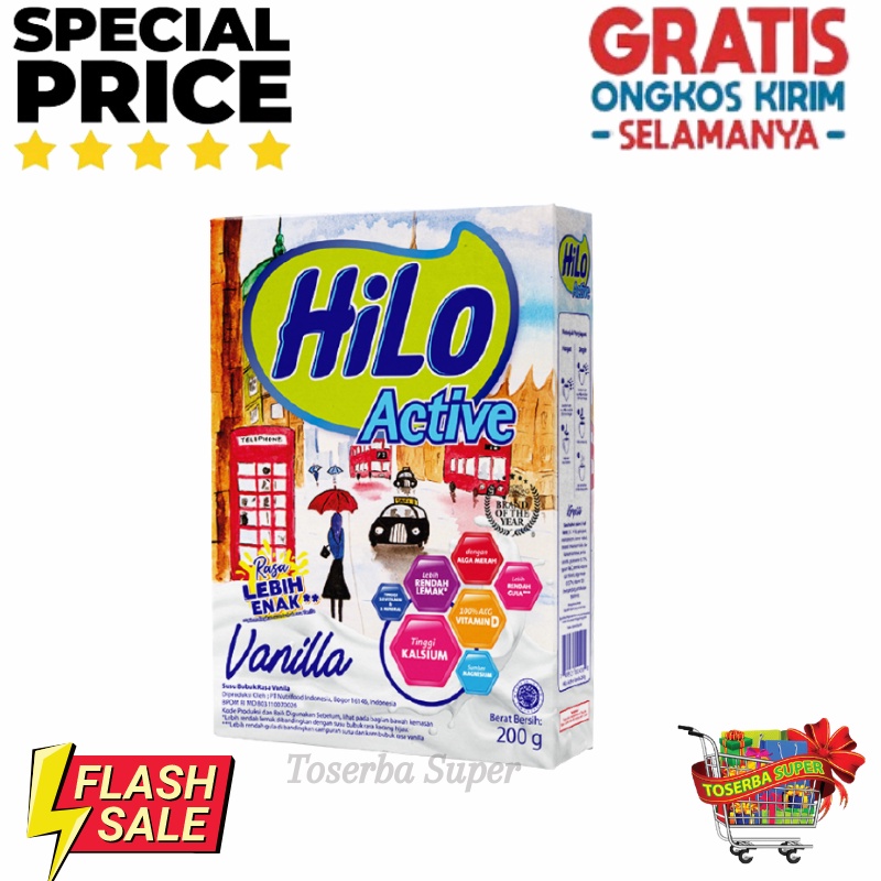 

HILO ACTIVE RASA VANILLA 200G / SUSU PENAMBAH TINGGI TERMURAH